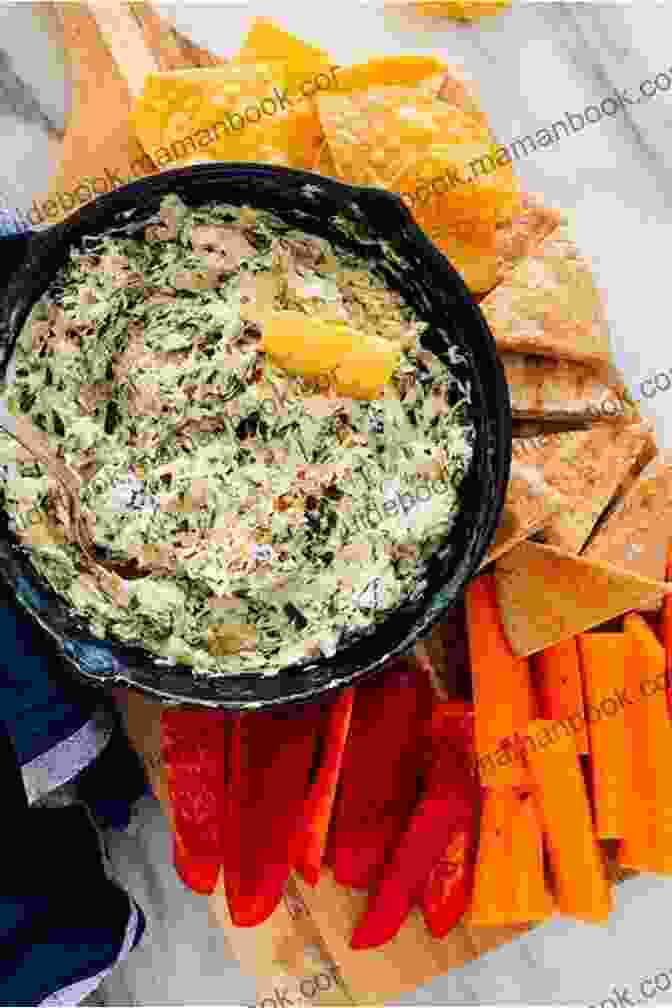A Bowl Of Creamy Spinach And Artichoke Dip With A Platter Of Tortilla Chips Pickles Pigs Whiskey: Recipes From My Three Favorite Food Groups And Then Some