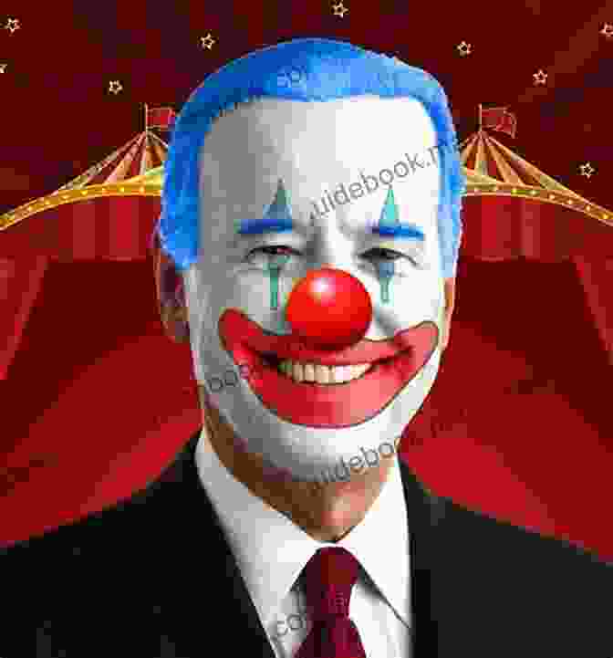 A Man In A Suit With A Clown Nose, Mocking A Politician. 76 Shades Of Humor