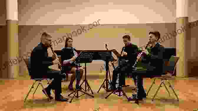 A Photograph Of A Clarinet Quartet Performing 10 Romantic Pieces For Clarinet Quartet (CLARINET 1): Easy (10 Romantic Pieces Clarinet Quartet 2)