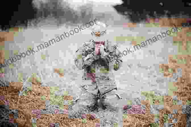 A Soldier Is Kneeling In A Field, Praying. He Has A Look Of Hope And Determination On His Face. Wartime Christmas Tales: A WWII Flash Fiction Anthology