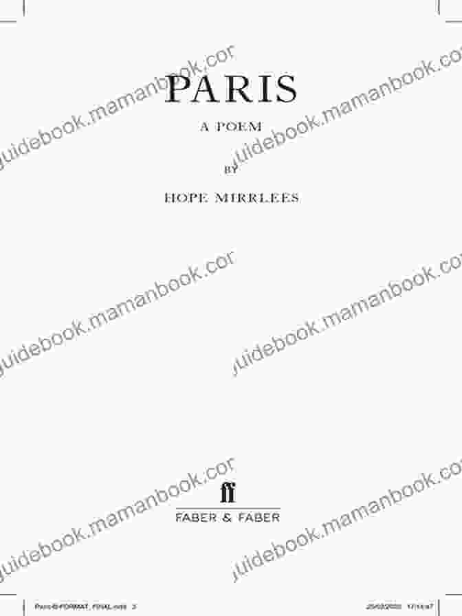 Paris Poem Hope Mirrlees Paris: A Poem Hope Mirrlees
